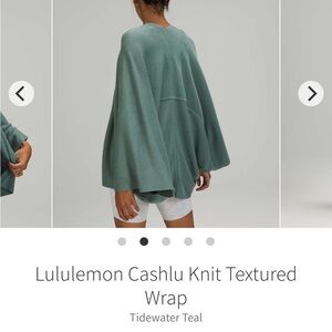 Lululemon - Teal Cashlu Textured Wrap